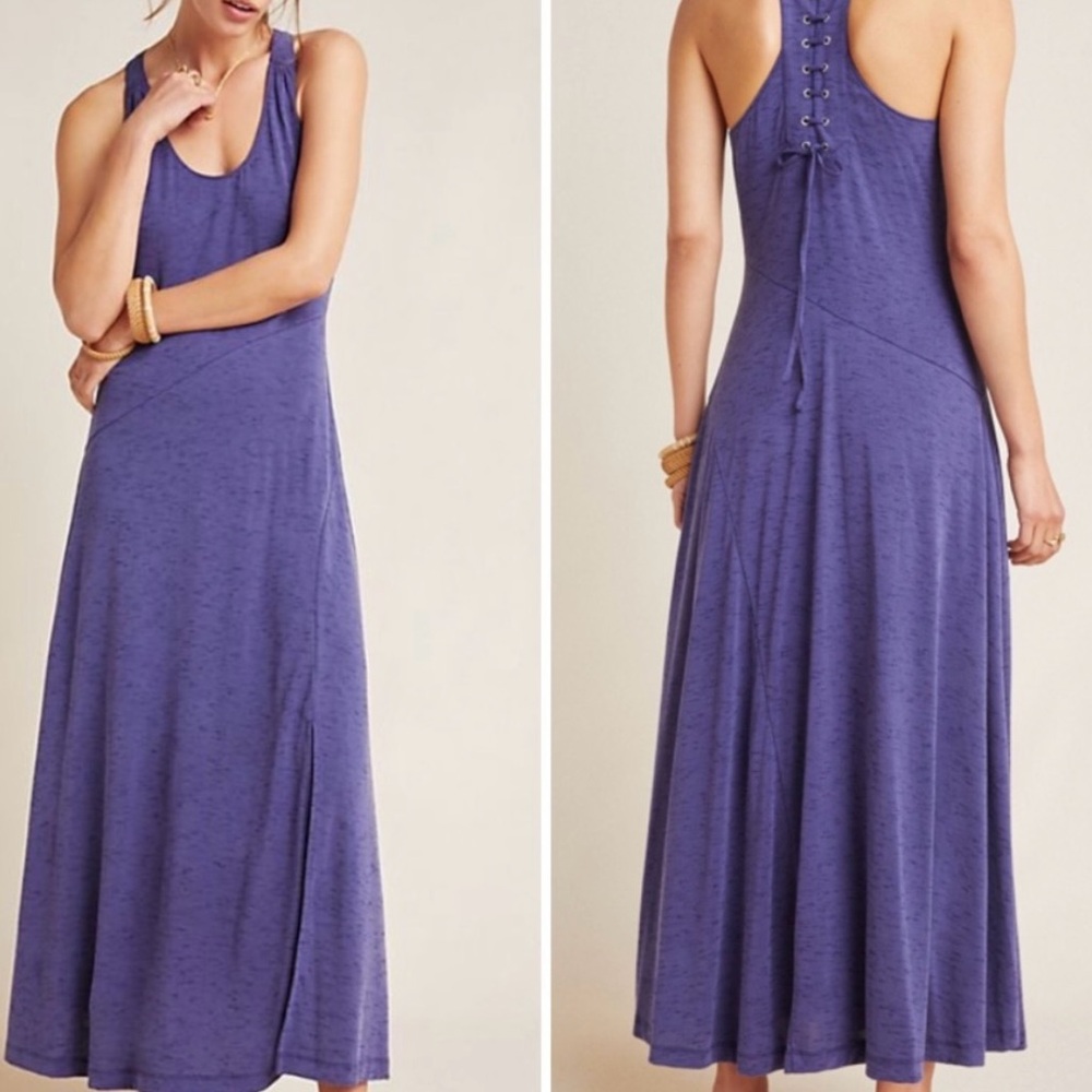 Anthropologie “Maeve” brand Melanie Knit racerback Maxi Dress